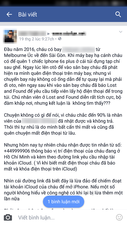 Cảnh giác với thủ đoạn lừa đảo tài khoản iCloud mới Cảnh giác với thủ đoạn lừa đảo tài khoản iCloud mới