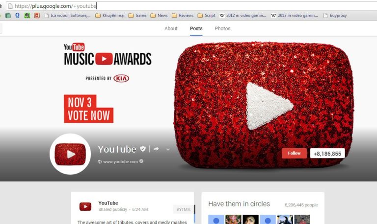 Google Plus đã cho phép tạo tên miền tùy ý