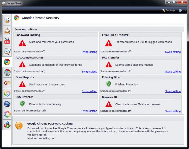 [PC] GoogleClean 5.0 – Tắt các chức năng theo dõi của Google