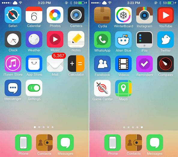 [Cydia] Giao diện Space Blueberry cho iOS 7