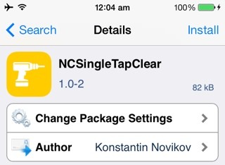 NCSingleTapClear: ẩn thông báo từ Notification Center nhanh chóng