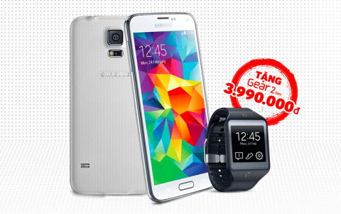 Mua Galaxy S5, nhận Gear 2 Neo miễn phí