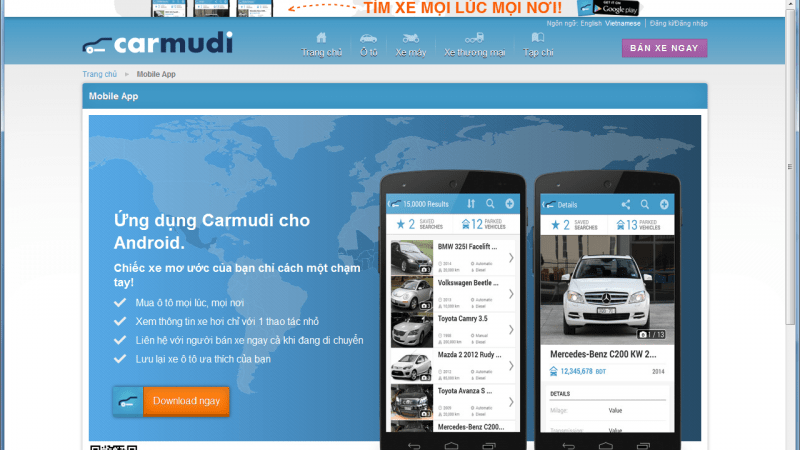 Ra mắt ứng dụng Carmudi