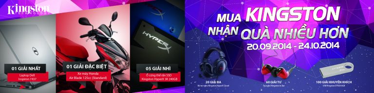 Mua sản phẩm Kingston, trúng xe Honda Air Blade