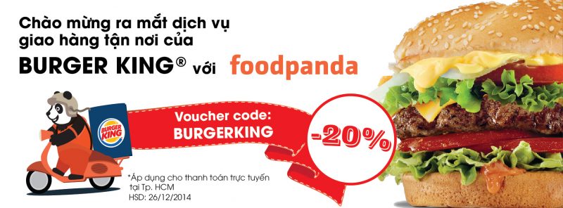 Burger King hợp tác độc quyền với foodpanda