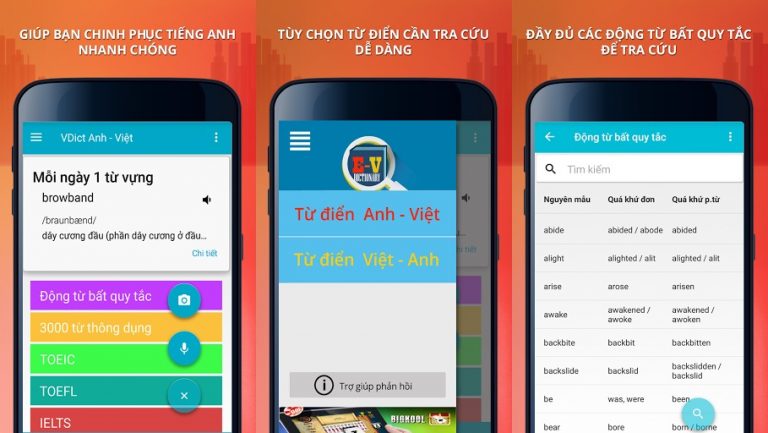 Tra từ điển Anh Việt nhanh trên di động