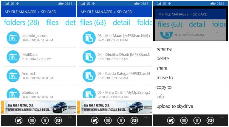 Quản lý file trên Windows Phone với My File Manager