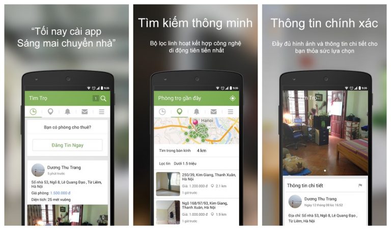Tìm nhà trọ thời di động với ứng dụng thuần Việt