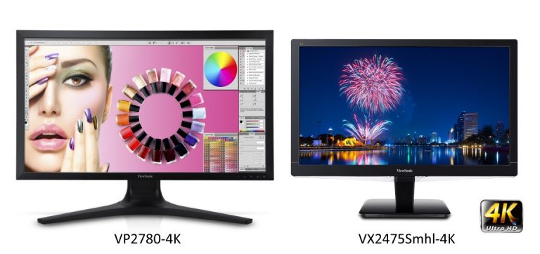 ViewSonic tung 2 màn hình Ultra HD 4K