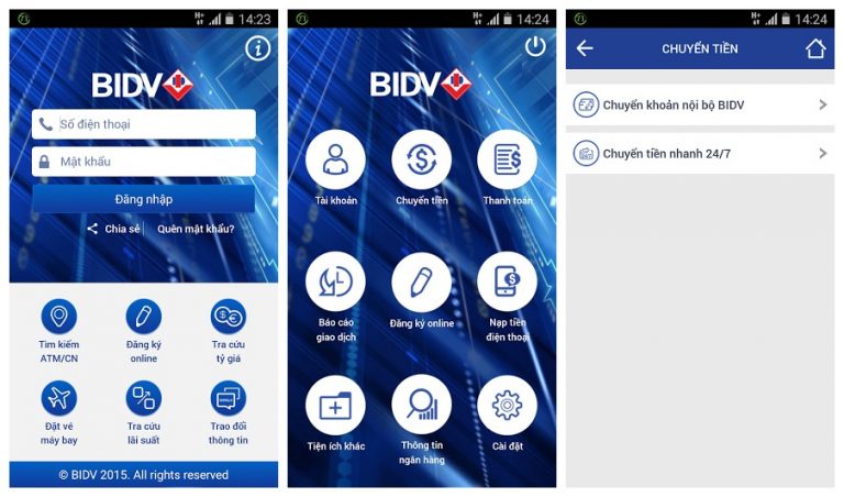 BIDV Smart Banking: Ứng dụng trên di động của ngân hàng BIDV