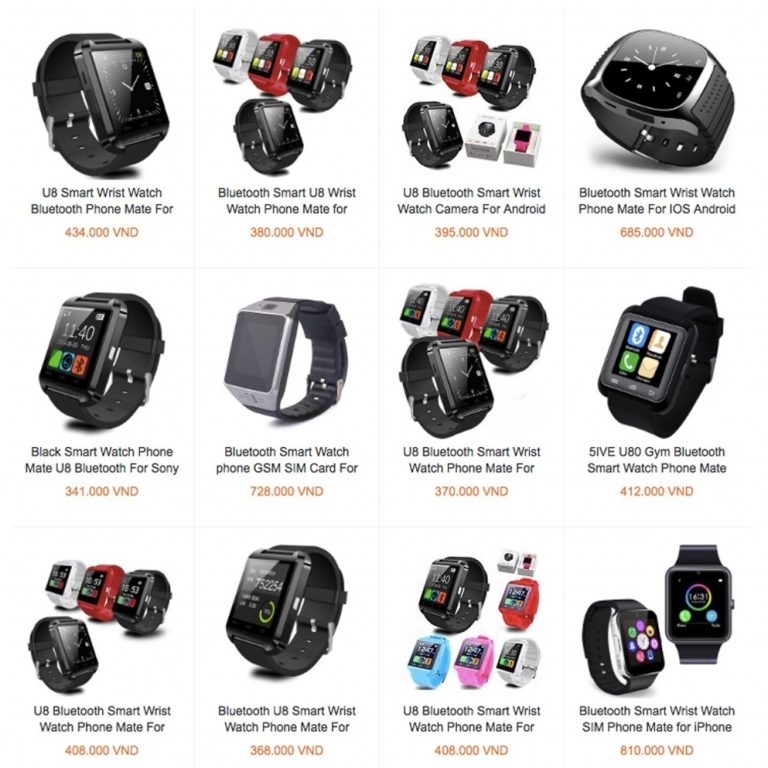 Tràn lan smartwatch giá bèo