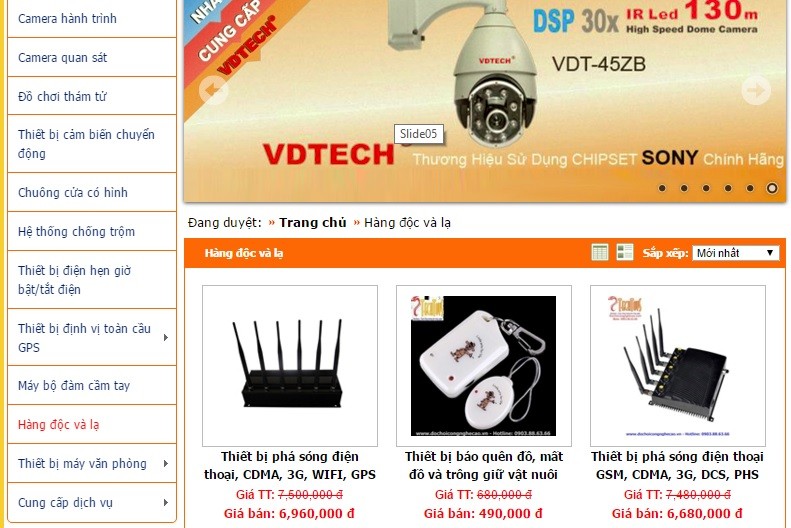 Thiết bị phá sóng bán công khai, thách thức pháp luật