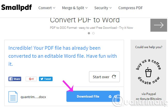 Cách đơn giản chuyển đổi file PDF sang Word