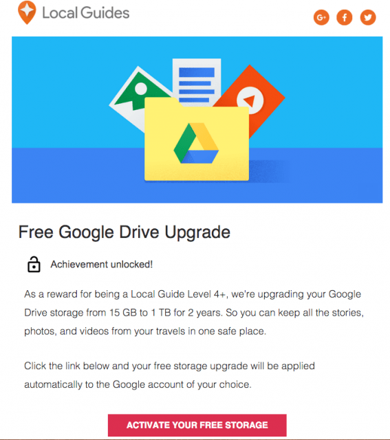 Hướng dẫn nhận 1TB dung lượng Google Drive miễn phí