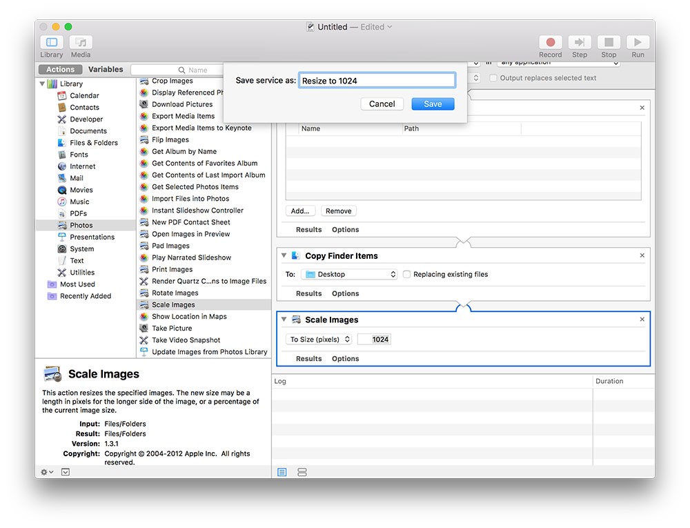 Hướng dẫn resize hàng loạt ảnh trên Mac sử dụng công cụ Automator có sẵn