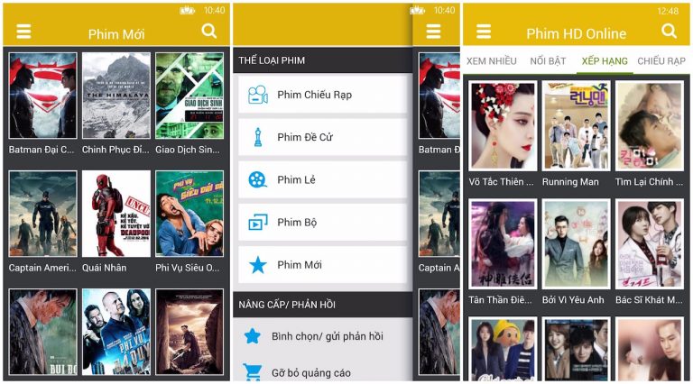 Phim HD online: Ứng dụng xem phim Online trên Windows 10 Mobile