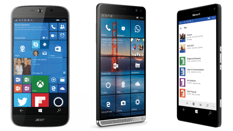 Chọn điện thoại Windows 10 Mobile cao cấp