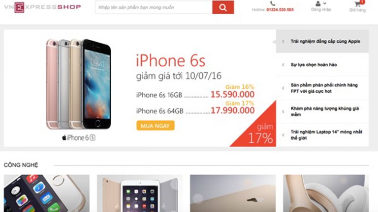 Báo VnExpress bất ngờ mở cửa hàng, bán iPhone 6S rẻ hơn Thế Giới Di Động
