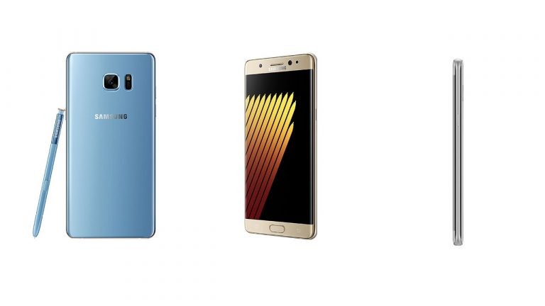 Galaxy Note 7 hiện rõ nét trong ba màu Vàng, Xanh và Bạc