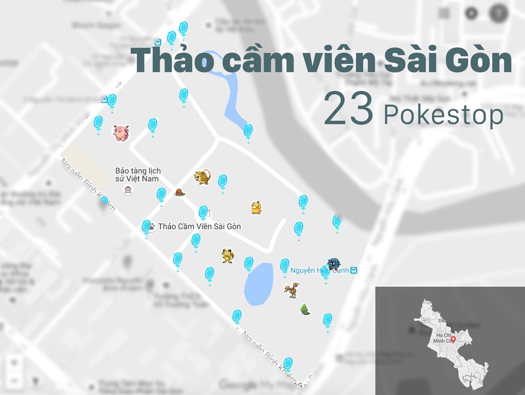 Tổng hợp những địa điểm tập trung nhiều Pokemon nhất tại Việt Nam