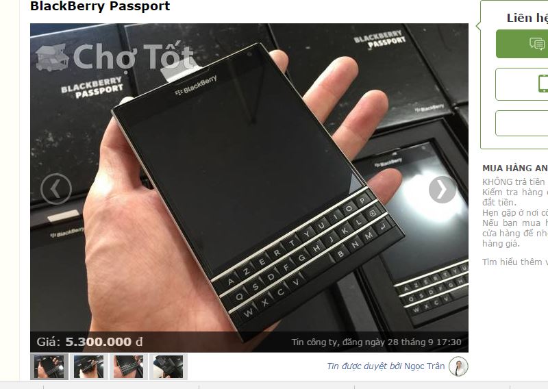 Cửa hàng đổ xô đi bán BlackBerry Passport đại hạ giá