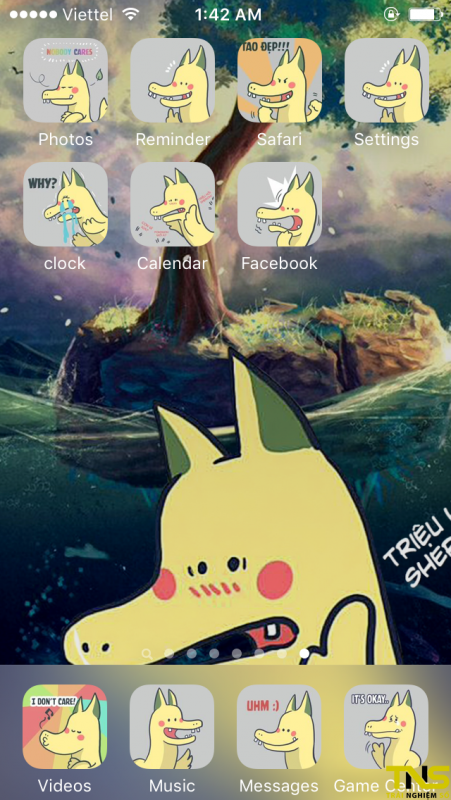 Cài theme Rồng Vàng Pikagon cho iPhone không cần jailbreak