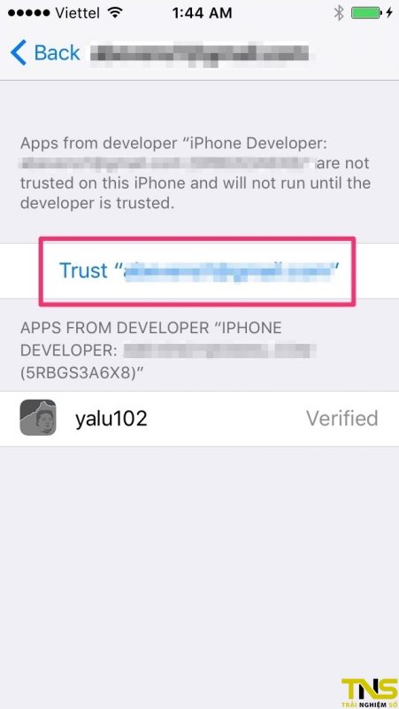 Hướng dẫn jailbreak iOS 10.2 cho iPhone 5s/6/6s/SE bằng Yalu102