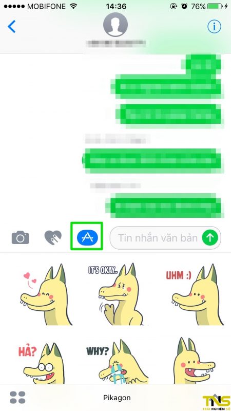 Hướng dẫn nhắn tin biểu tượng chú rồng Pikagon trên iPhone chạy iOS 10