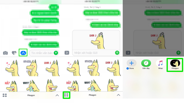 Hướng dẫn nhắn tin biểu tượng chú rồng Pikagon trên iPhone chạy iOS 10