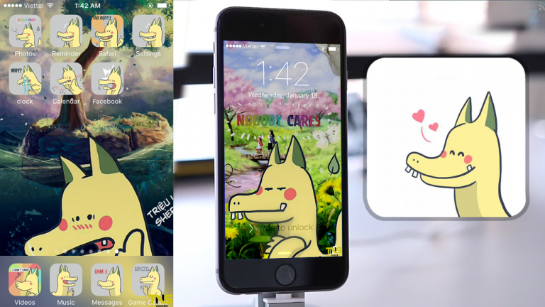 Cài theme Rồng Vàng Pikagon cho iPhone không cần jailbreak