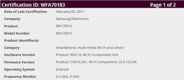 Samsung Galaxy C5 Pro có thể được bán ra trên toàn cầu