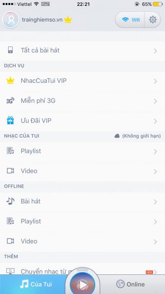 Chia sẻ tài khoản VIP NhacCuaTui dùng cho cả iOS và Android