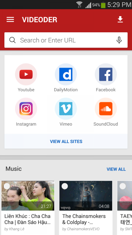 Videoder Video Downloader: Tìm, tải video chất lượng cao trên di động dễ dàng