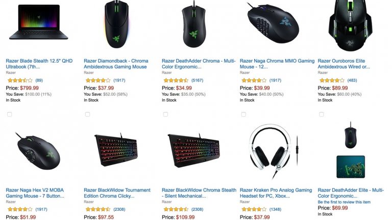 Thiết bị game của Razer đang khuyến mại khủng trên Amazon