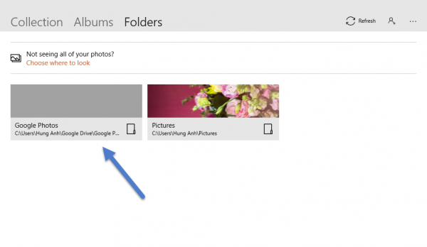 Quản lý hình ảnh của Google Photos cho PC bằng Windows Photos