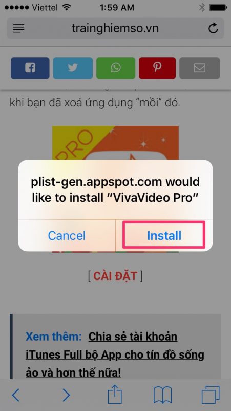 Cách cài ứng dụng bản quyền iOS được chia sẻ bởi Trải Nghiệm Số