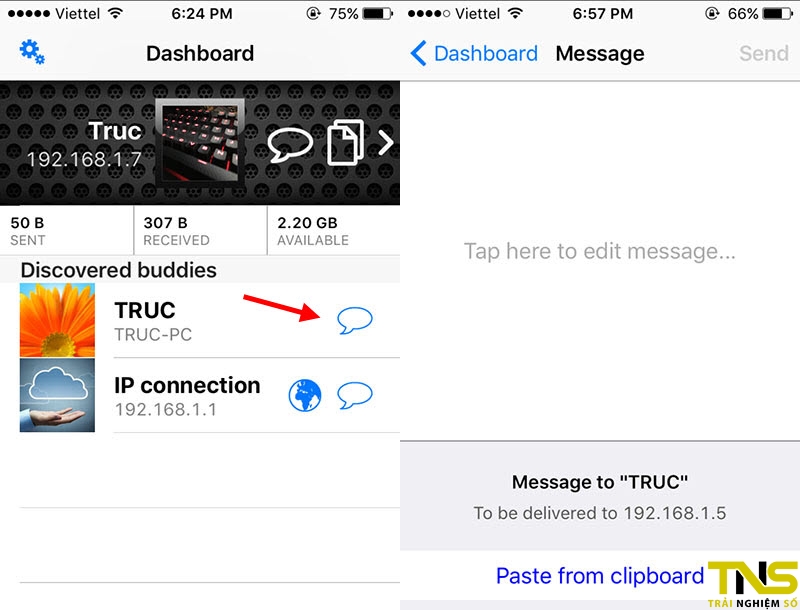 Dukto: Truyền file siêu tốc giữa iOS, Android, Windows, Mac OS X,...