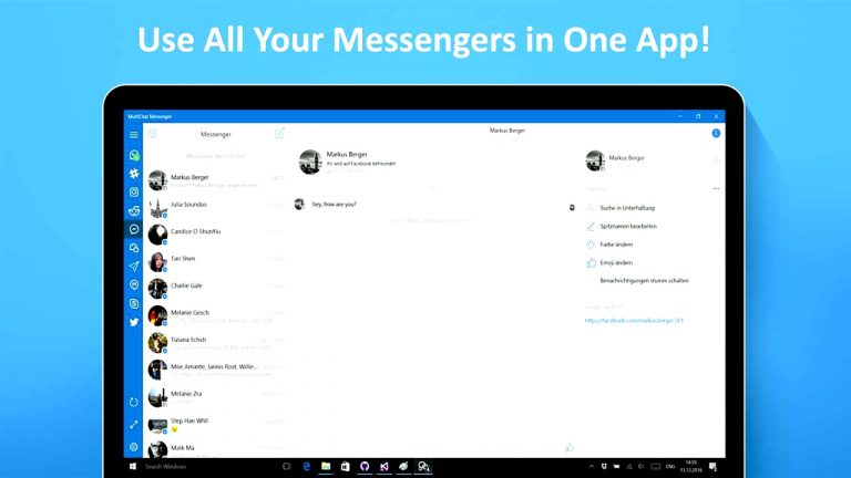 Dùng cùng lúc 10 dịch vụ chat thông dụng, hỗ trợ Messenger, Skype