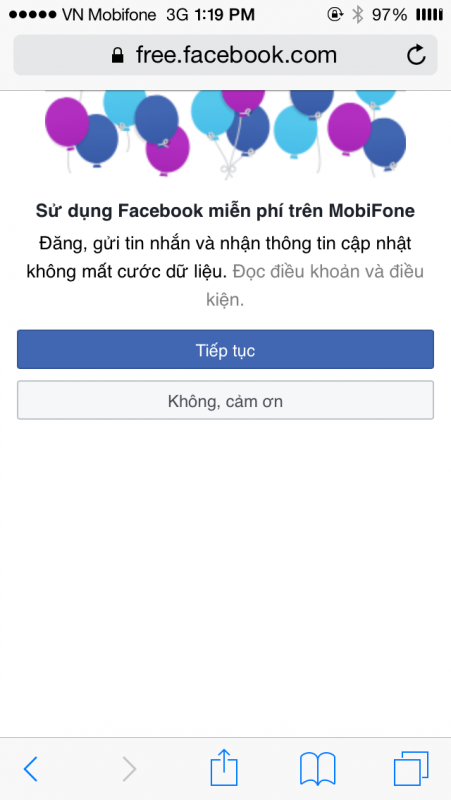Cách vào Facebook bằng 3G không tốn tiền dành cho thuê bao Mobifone