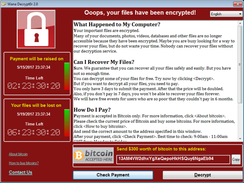 Làm sao để biết máy tính của bạn có an toàn trước WannaCry?