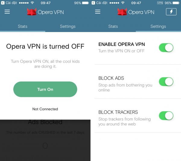 opera vpn profile