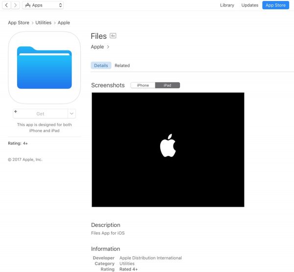 Quản lý tập tin trên iOS 11