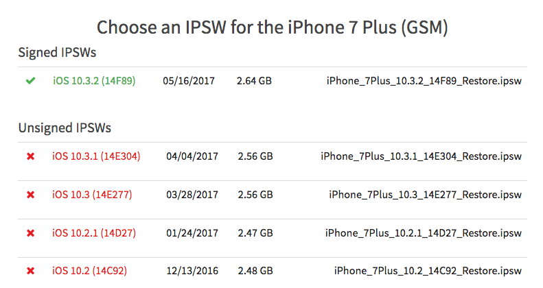 iOS 10.3.1 đã chính thức bị khóa sign