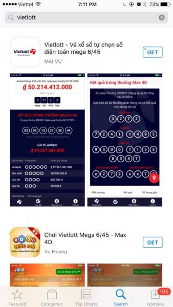 Ứng dụng mua vé Vietlott trực tuyến đáng tin không?