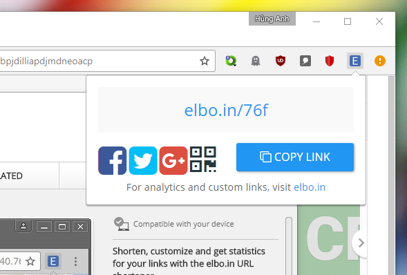 Rút gọn link cực nhanh với dịch vụ Elbo.in