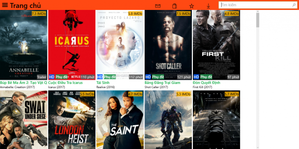 Ứng dụng xem phim tại 9 website và tải về miễn phí trên Windows 10