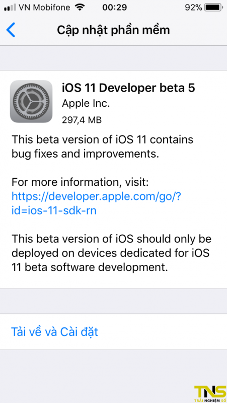 Đã có iOS 11 Beta 5, mời bạn tải về