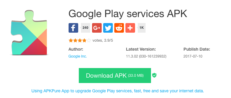 Cài đặt Google Play Services