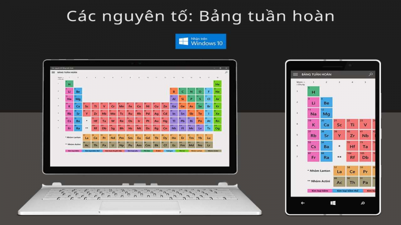 11 bảng tuần hoàn hóa học miễn phí trên điện thoại và máy tính