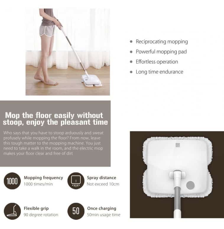 Sản phẩm mới: Xiaomi Mi electric mop - Cây lau nhà Xiaomi